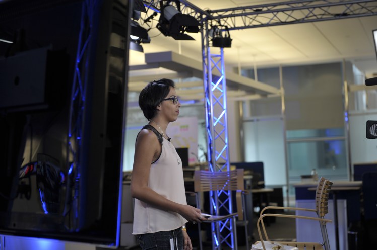 Diez in the field at USA Today. Photo by Daniel Farber-Ball, USA TODAY staff